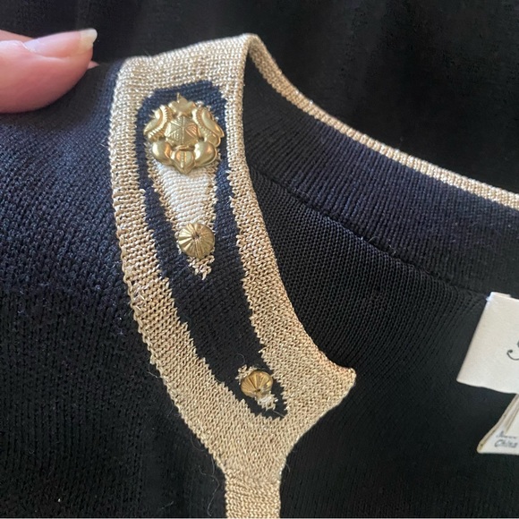 TEMPERLEY LONDON— Size 6 , Black & Gold Silk Knit Dress — GORGEOUS! 😍 - Picture 14 of 17